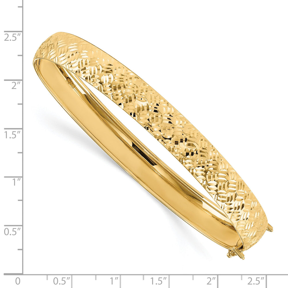 14k Yellow Gold Polished D.C Bangle Bracelet