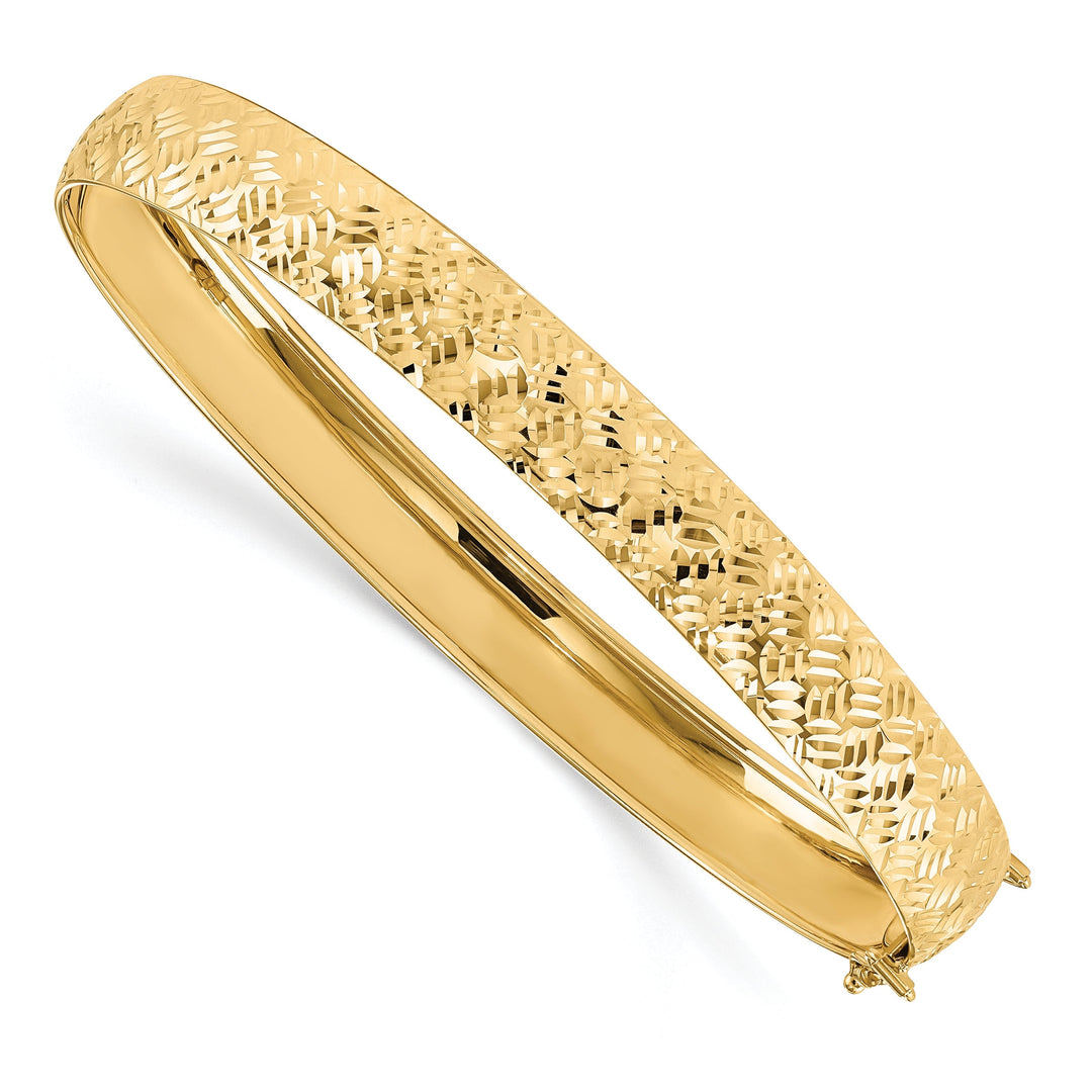 14k Yellow Gold Polished D.C Bangle Bracelet