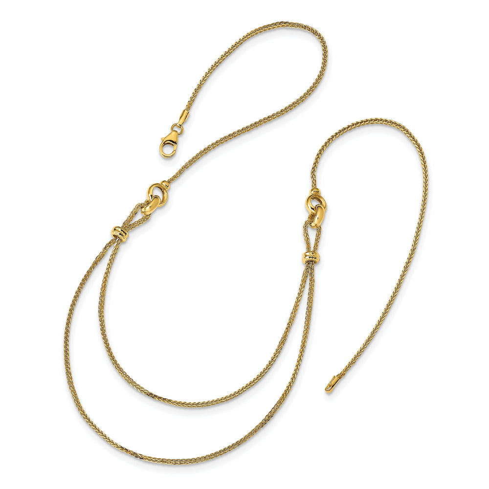 14k Yellow Gold 2 Layer D.C Beaded Necklace