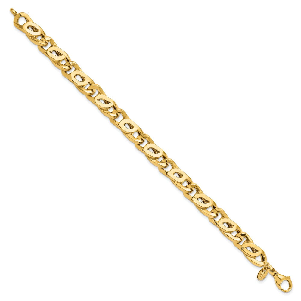 14k Yellow Gold Men's Polished Link Bracelet