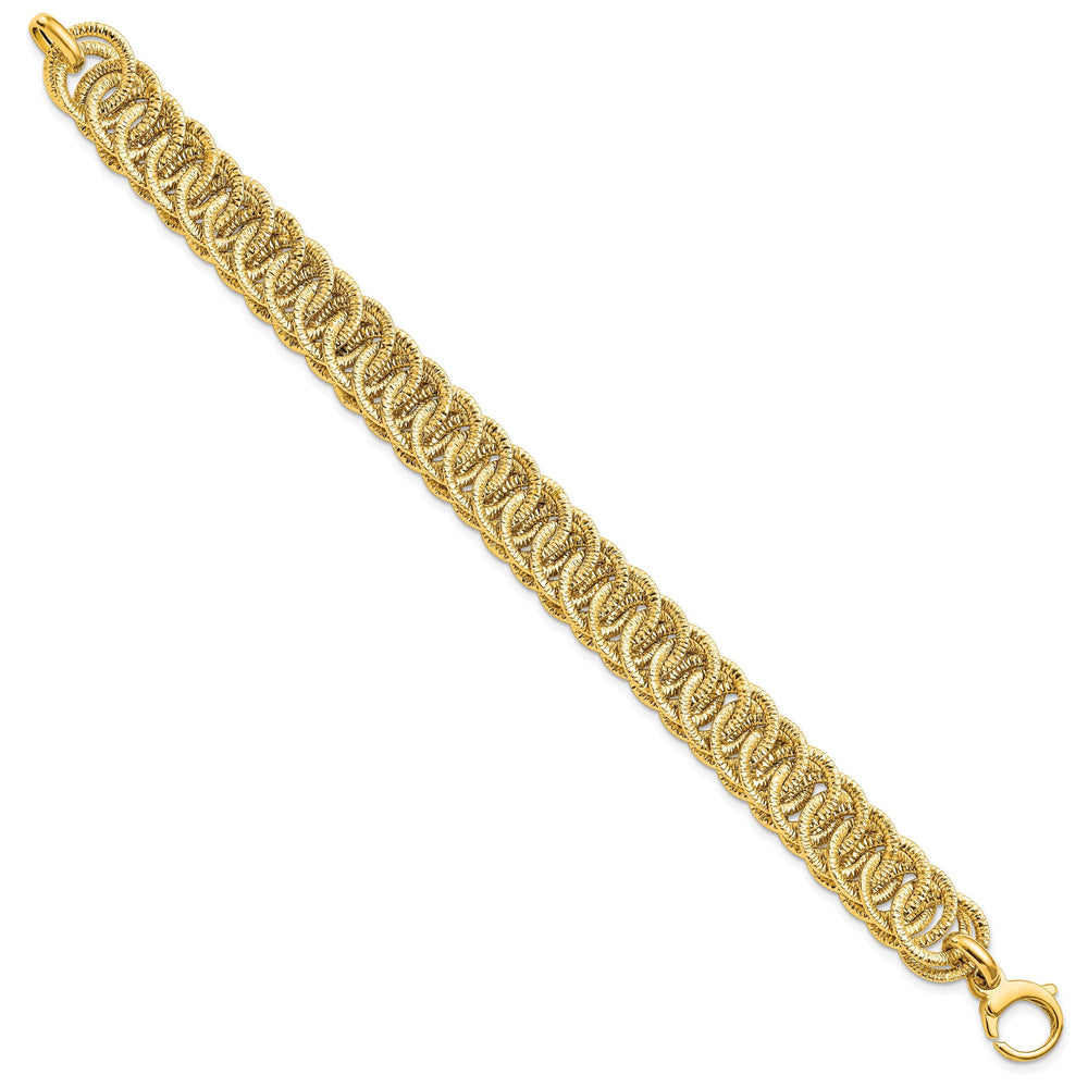 14k Yellow Gold Polish D.C Reversible Bracelet