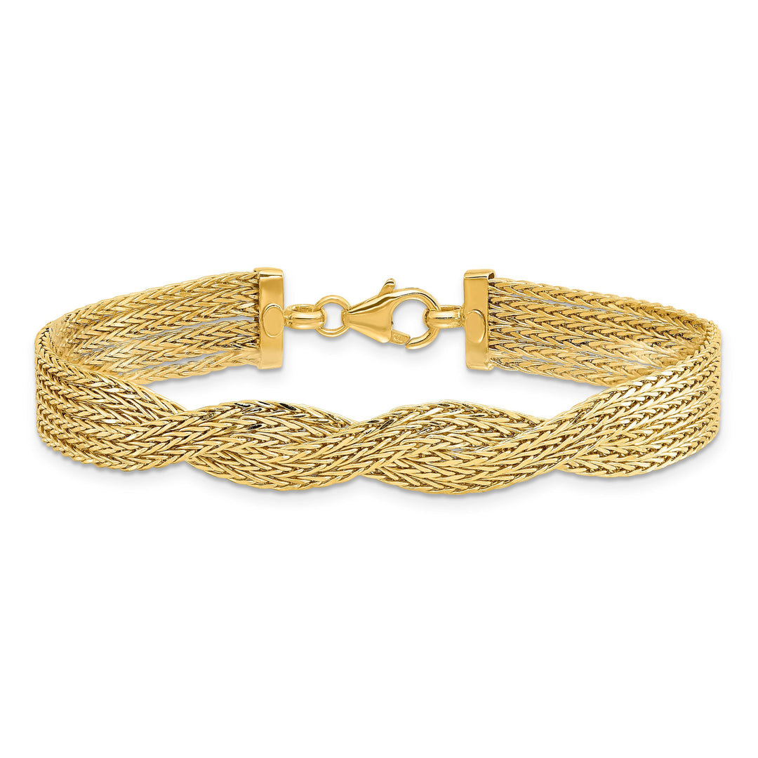14k Yellow Gold Multi Strand Twisted Bracelet