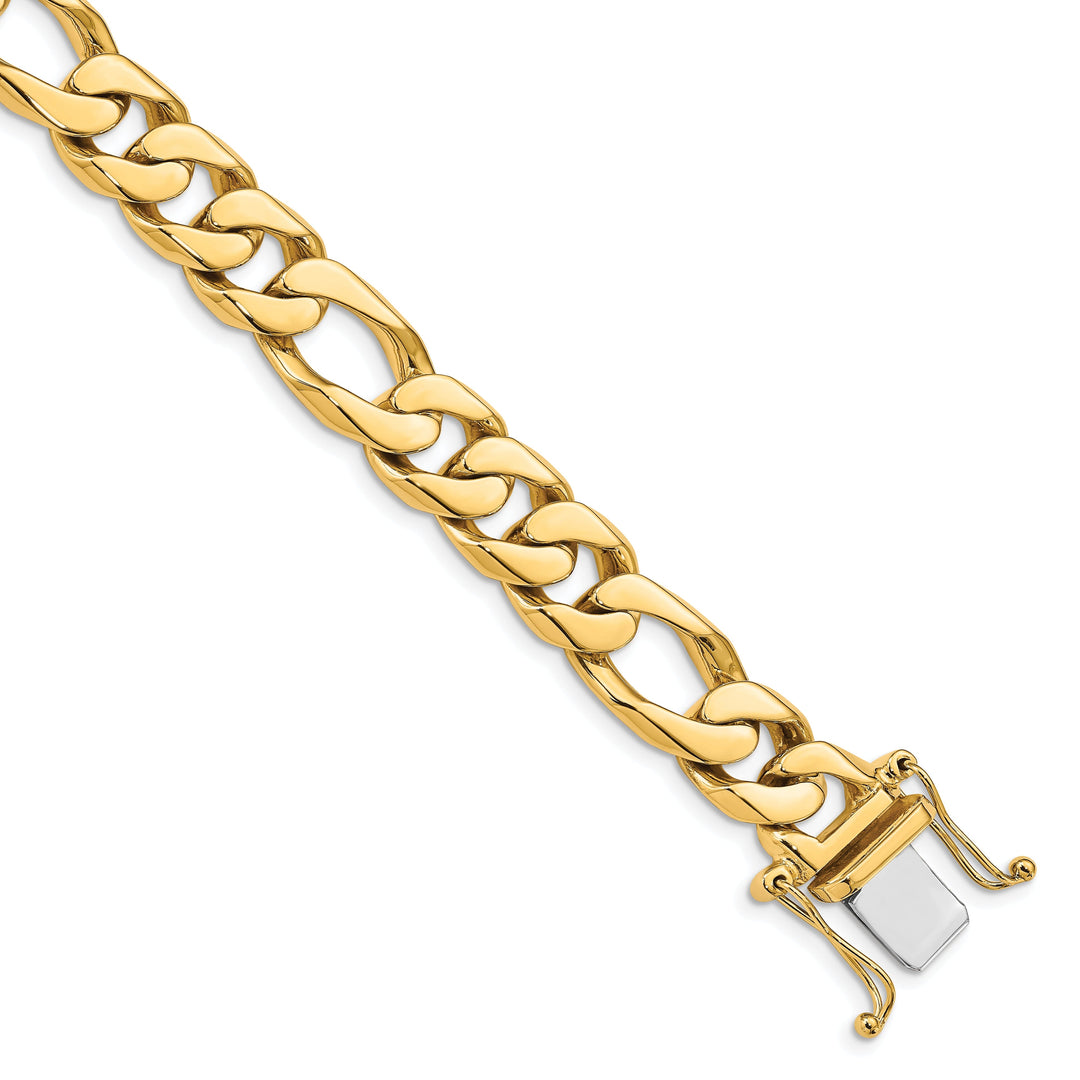14k Yellow Gold Solid 11.00m Figaro Link Chain