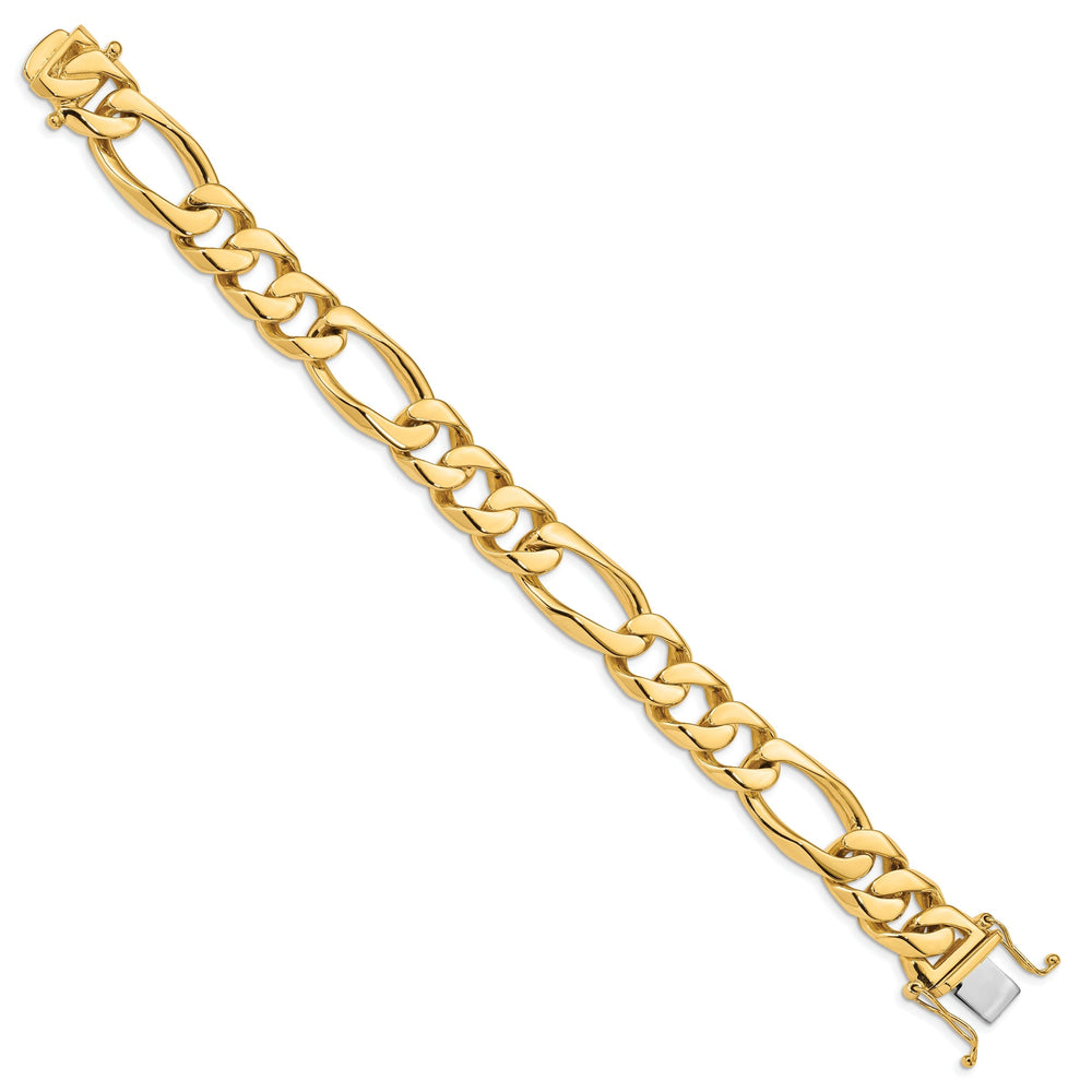 14k Yellow Gold Solid 13.00m Figaro Link Chain