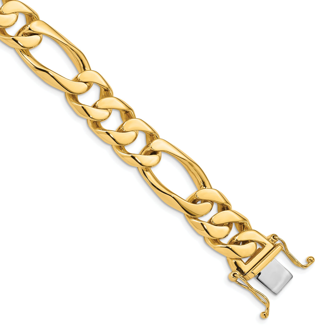 14k Yellow Gold Solid 13.00m Figaro Link Chain