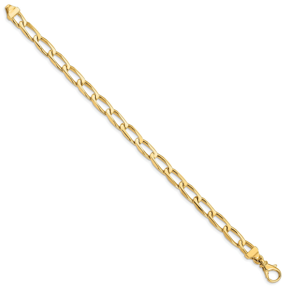 14k Yellow Gold Solid 6.50mm Open Link Chain