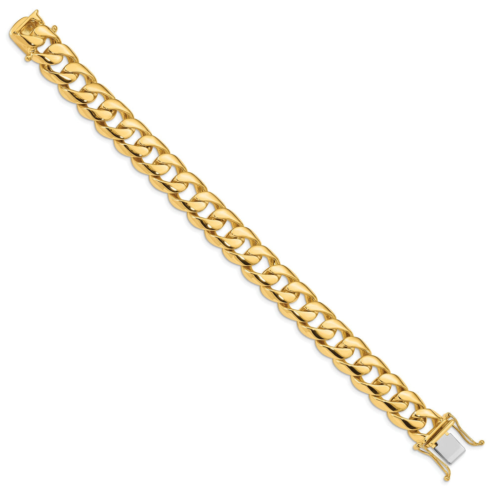 14k Yellow Gold 13.00m Rounded Fancy Curb Chain