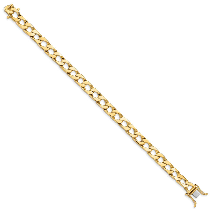 14k Yellow Gold 8.00-mm Fancy Curb Link Chain