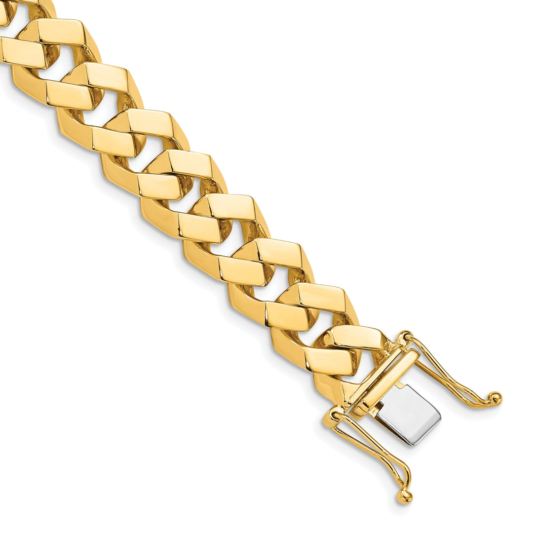 14k Yellow Gold 12.00-mm Fancy Curb Link Chain