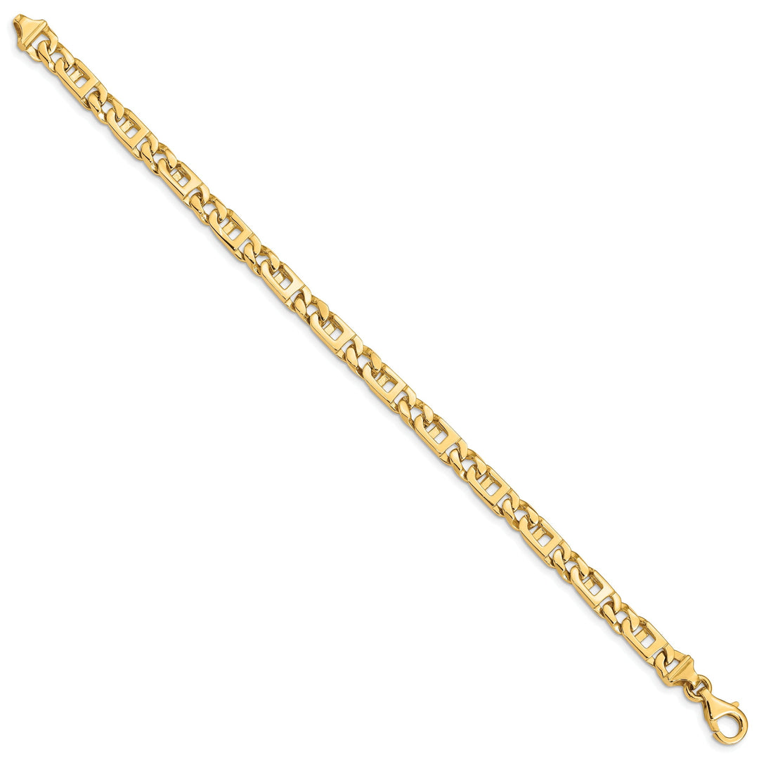 14k Yellow Gold Solid 6.00mm Fancy Link Chain