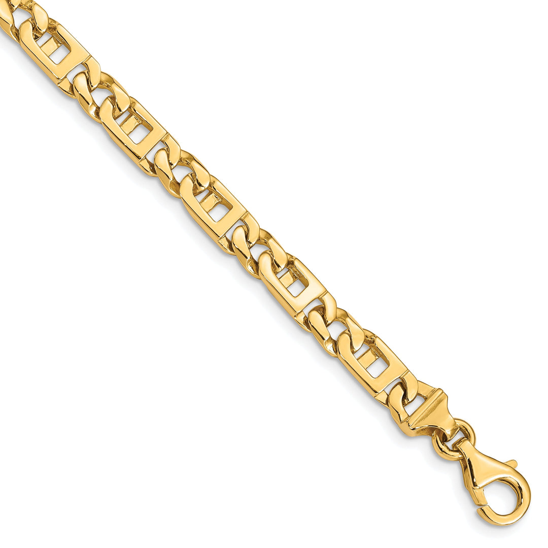 14k Yellow Gold Solid 6.00mm Fancy Link Chain