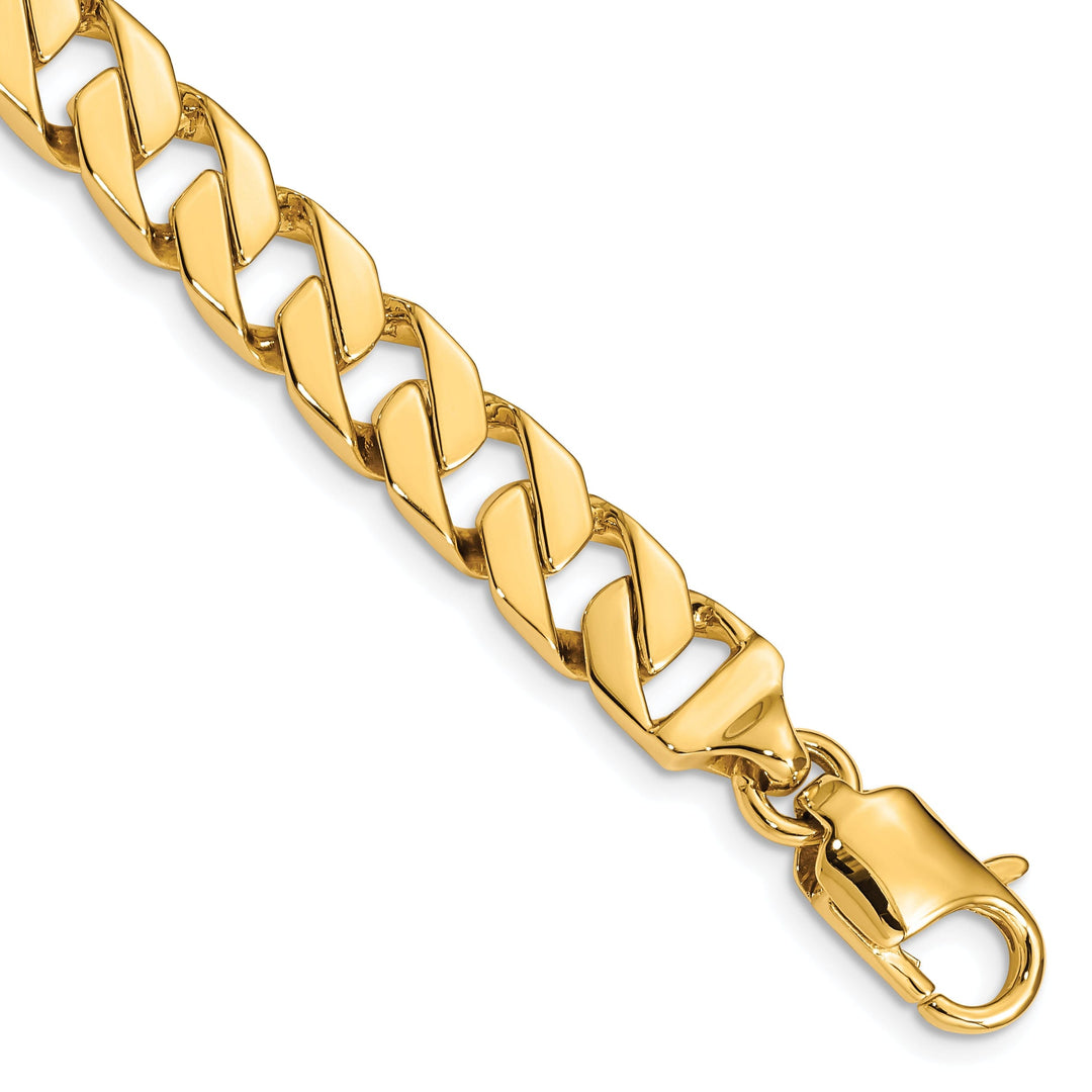 14k Yellow Gold 9.25-mm Fancy Curb Link Chain