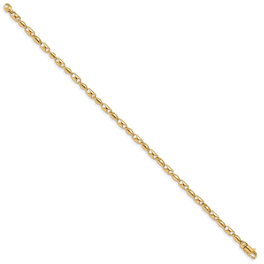 14k Yellow Gold Solid 3.00mm Fancy Link Chain