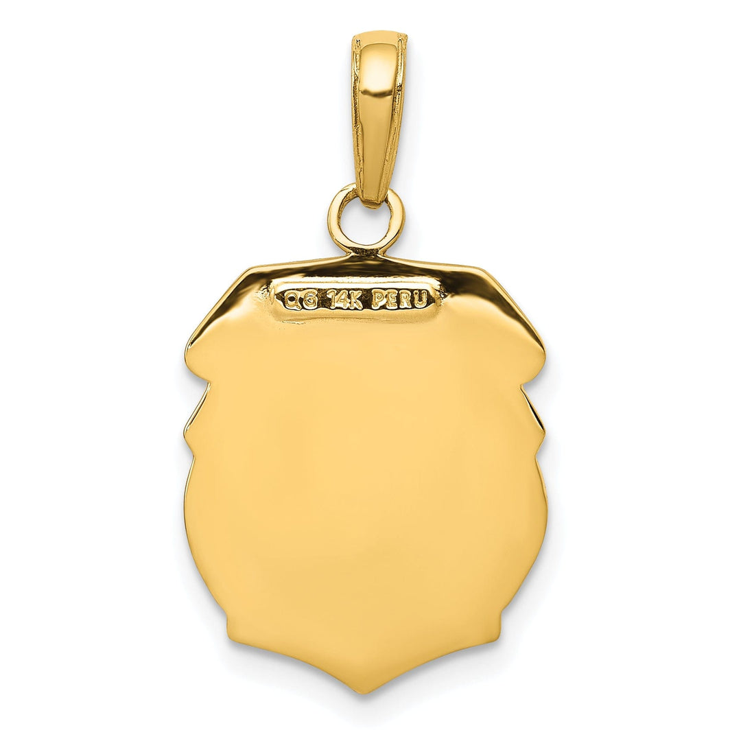 14k Yellow Gold Saint Michael Medal Badge