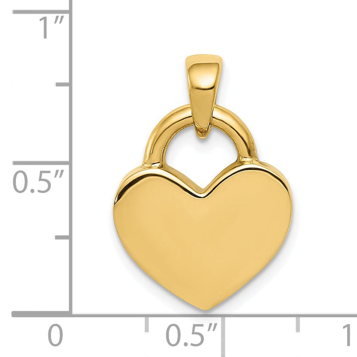 14k Two Tone Gold Reversible Heart Charm