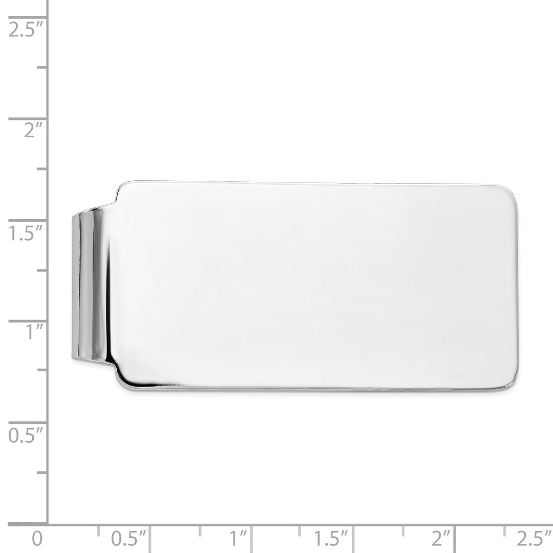 14k White Gold Solid Smooth Flat Money Clip