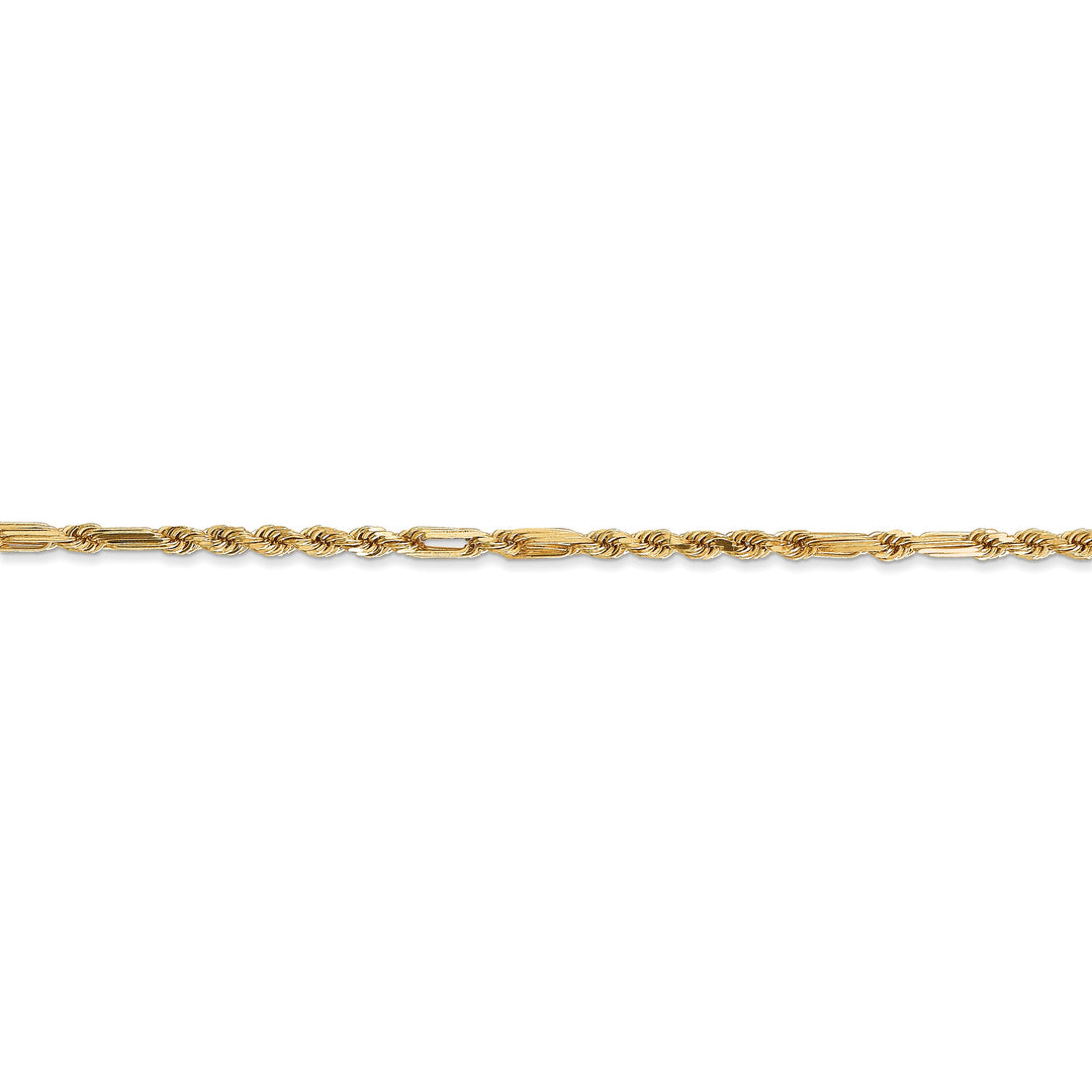 14k Yellow Gold 2.25mm D.C Milano Rope Chain