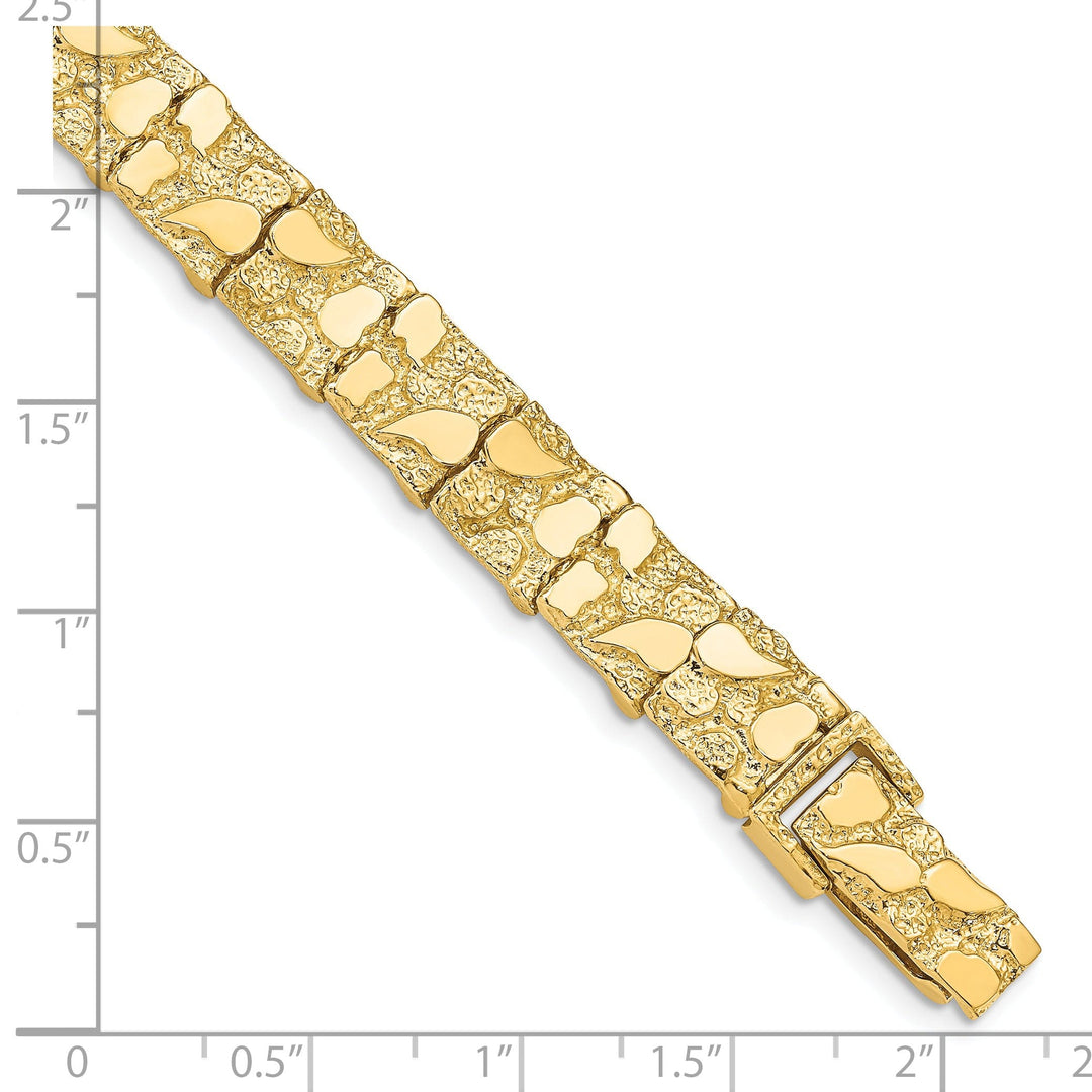 14k Yellow Gold 9.50MM Nugget Bracelet
