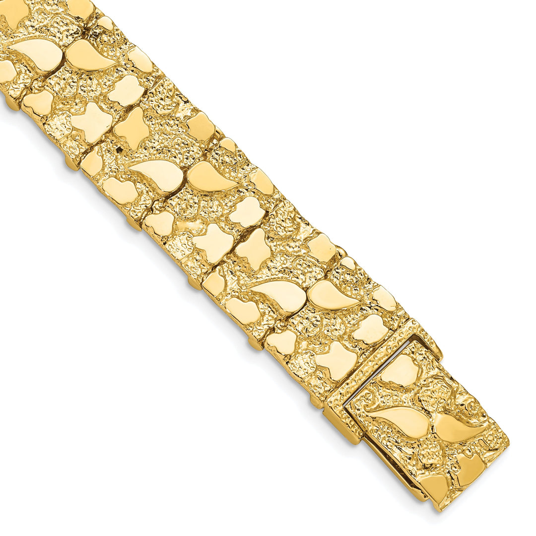 14k Yellow Gold 15MM Nugget Bracelet