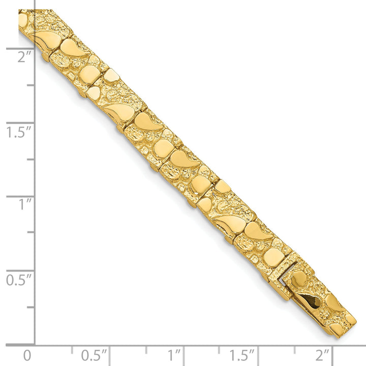 14k Yellow Gold 7.00MM Nugget Bracelet