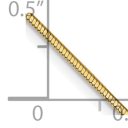 14k Yellow Gold 1.20mm Octagonal Snake Chain