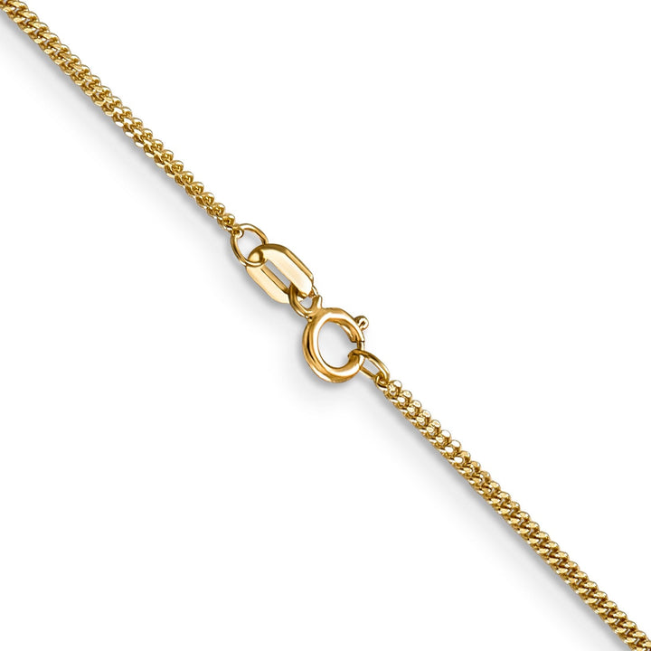 14k Yellow Gold 1.3 mm Curb Pendant Chain