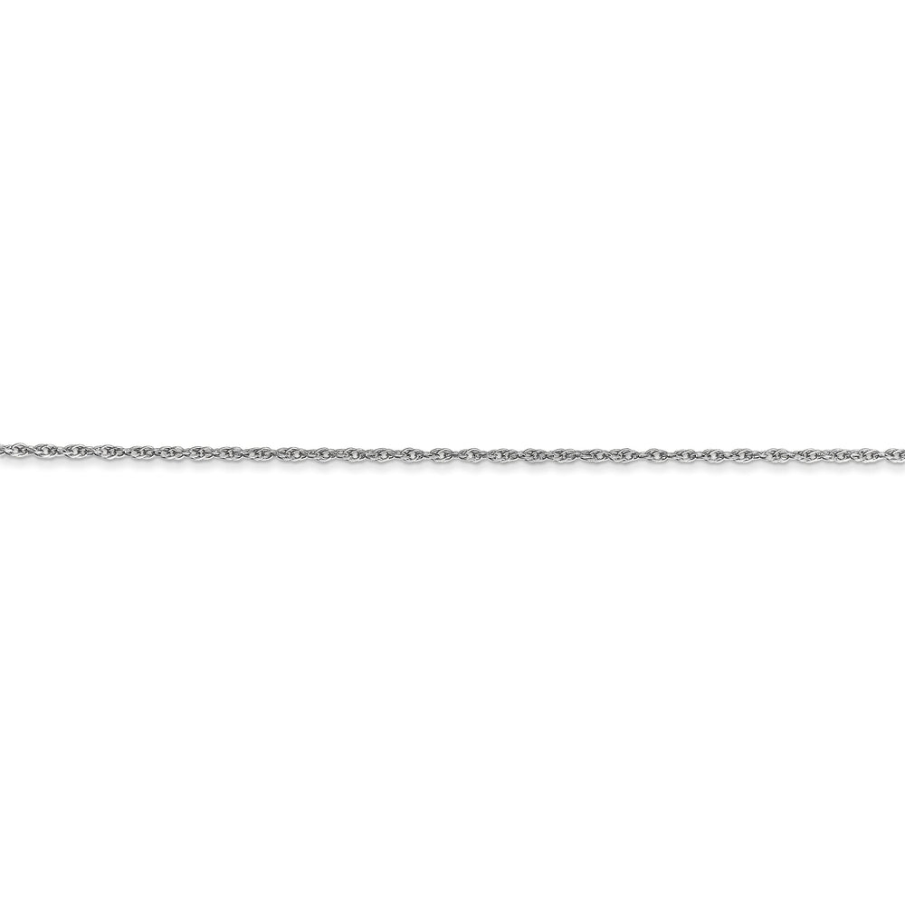 14k White Gold 0.80mm Polished Baby Rope Chain