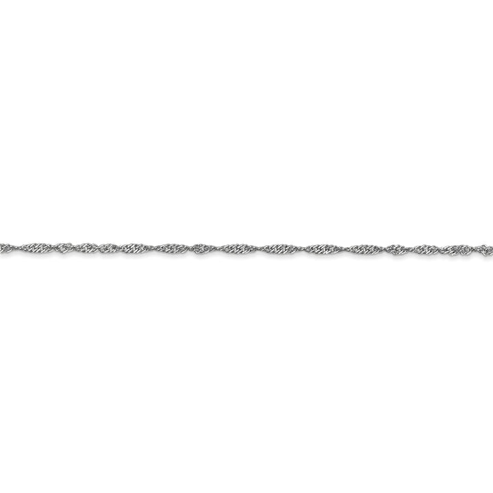 14k White Gold 1.40mm Polished Singapore Chain