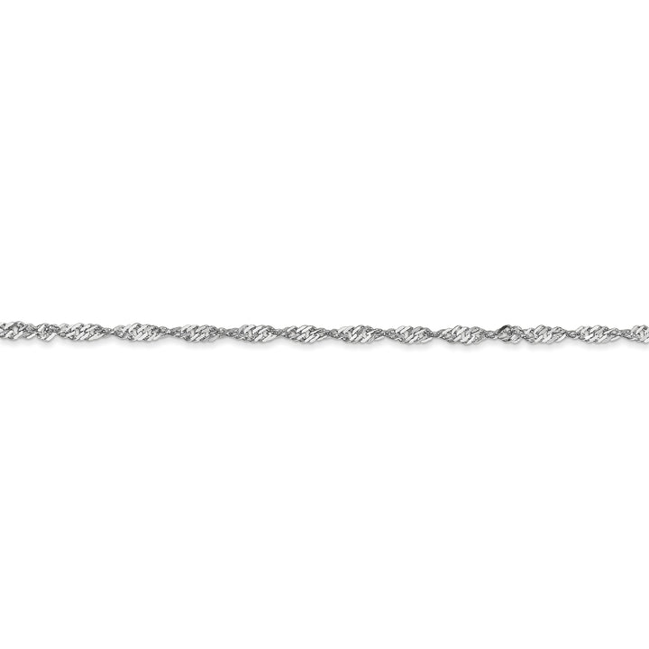 14k White Gold 1.70mm Polished Singapore Chain