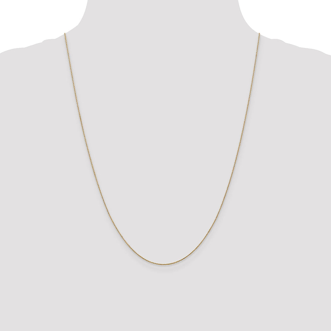 14k Yellow Gold .60mm Solid Polish Cable Chain
