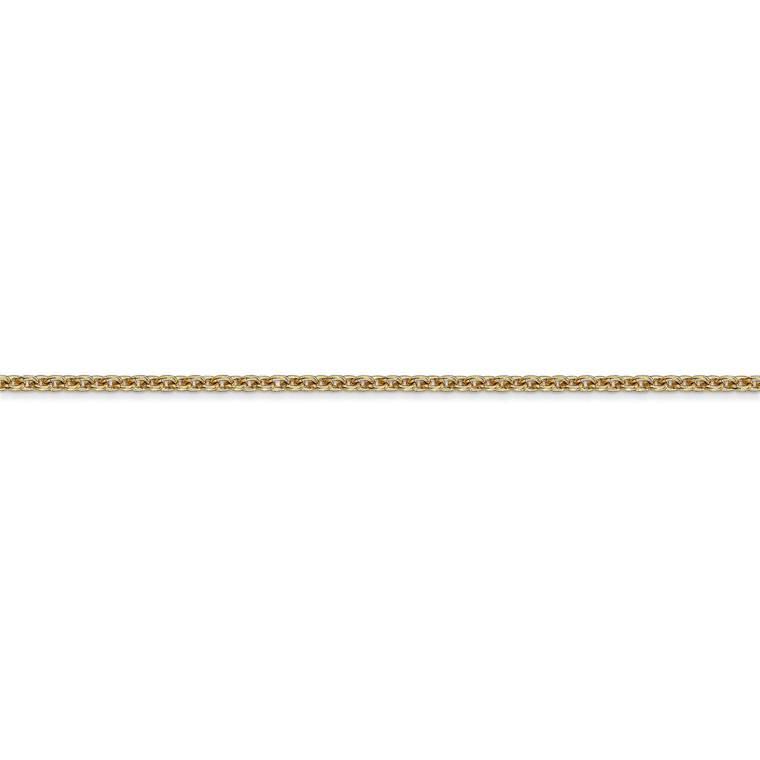 14k Yellow Gold 2mm Solid Polished Cable Chain