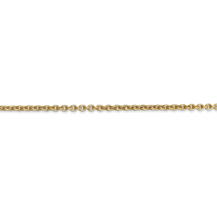 14k Yellow Gold 2.20m Solid Polish Cable Chain