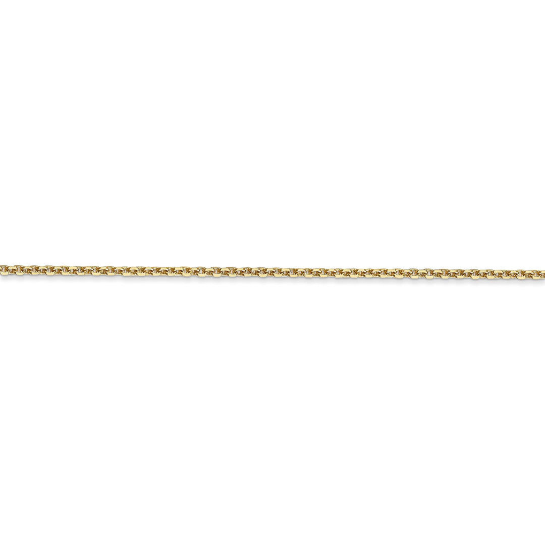14k Yellow Gold 1.30mm Solid D.C Cable Chain