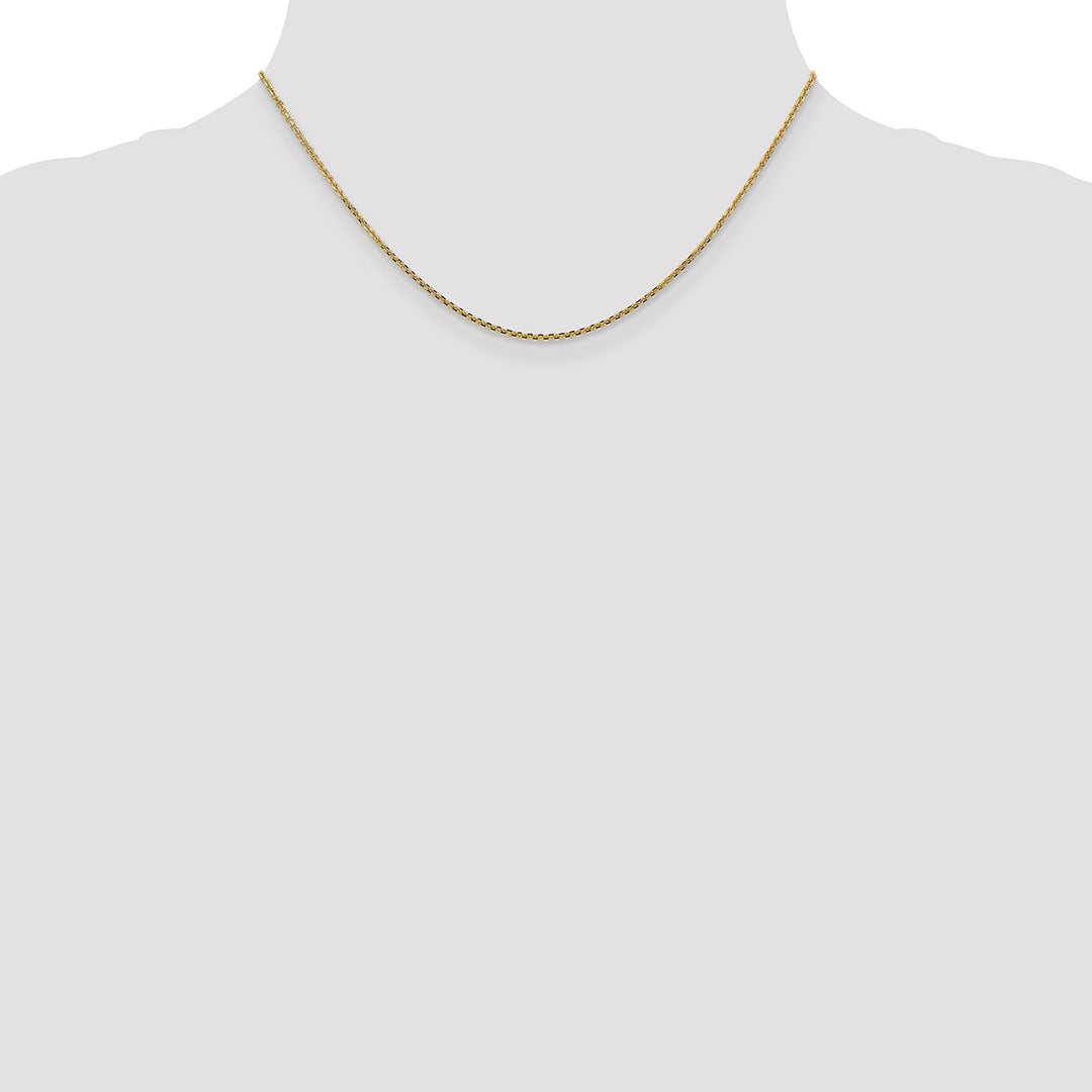 14k Yellow Gold 1.30mm Solid D.C Cable Chain