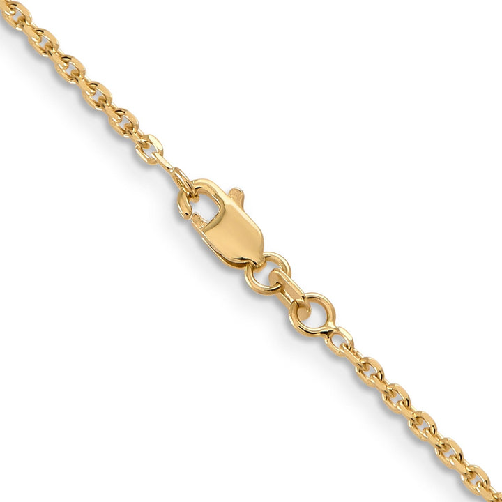 14k Yellow Gold 1.65mm Solid D.C Cable Chain