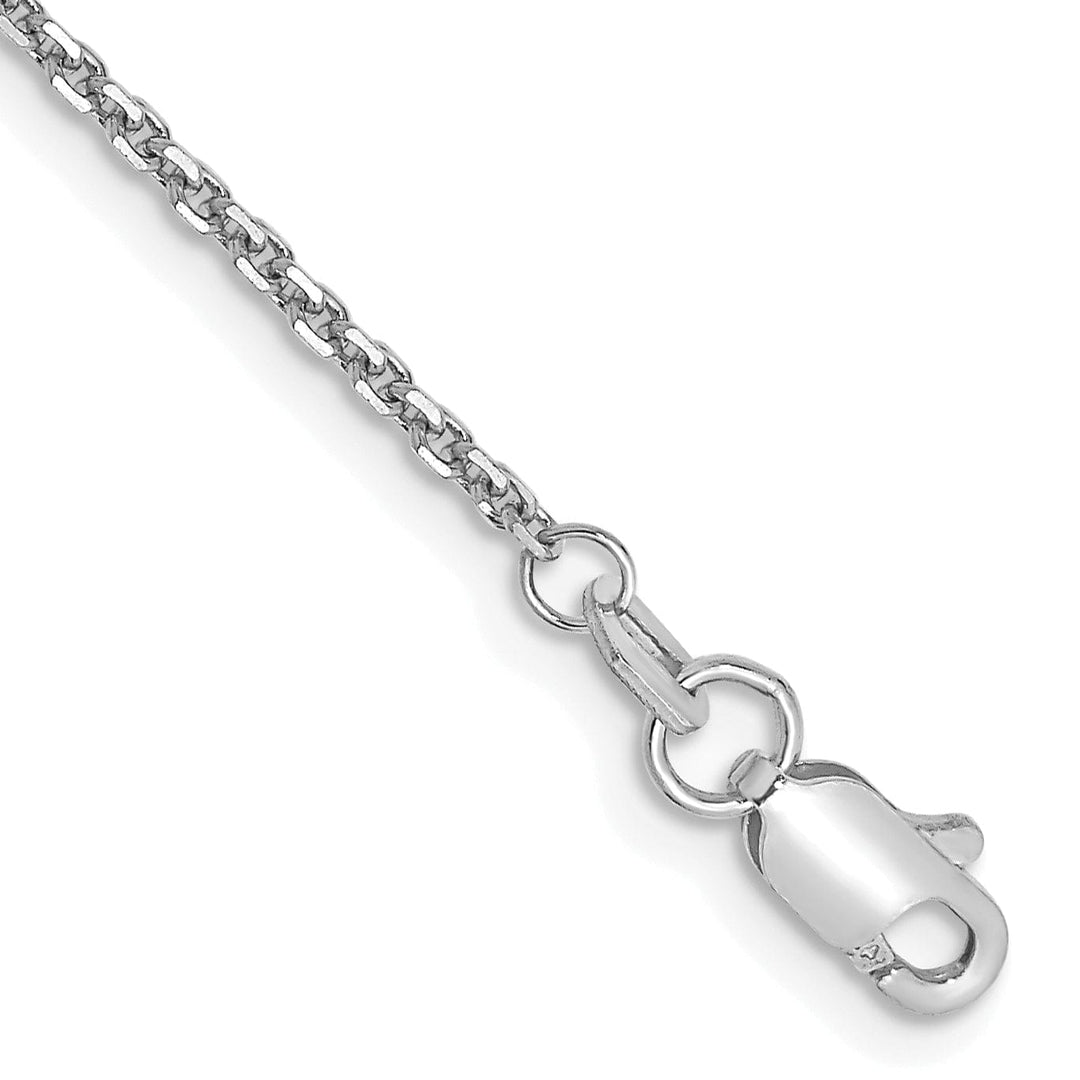 14k White Gold 1.30mm Solid D.C Cable Chain