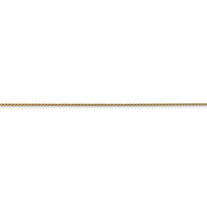 14k Yellow Gold .65mm Spiga Wheat Pendant Chain