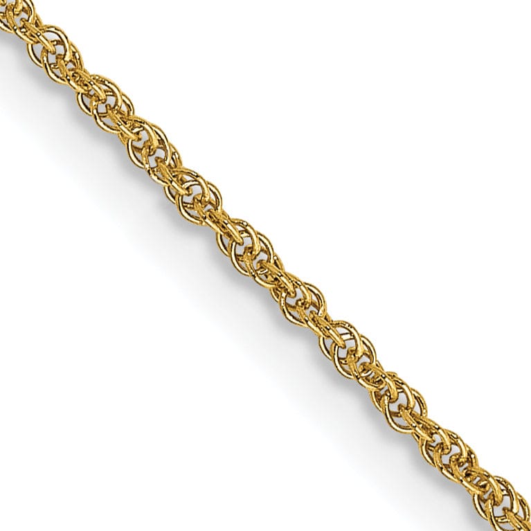 14k Yellow Gold 1.10mm Baby Rope Chain