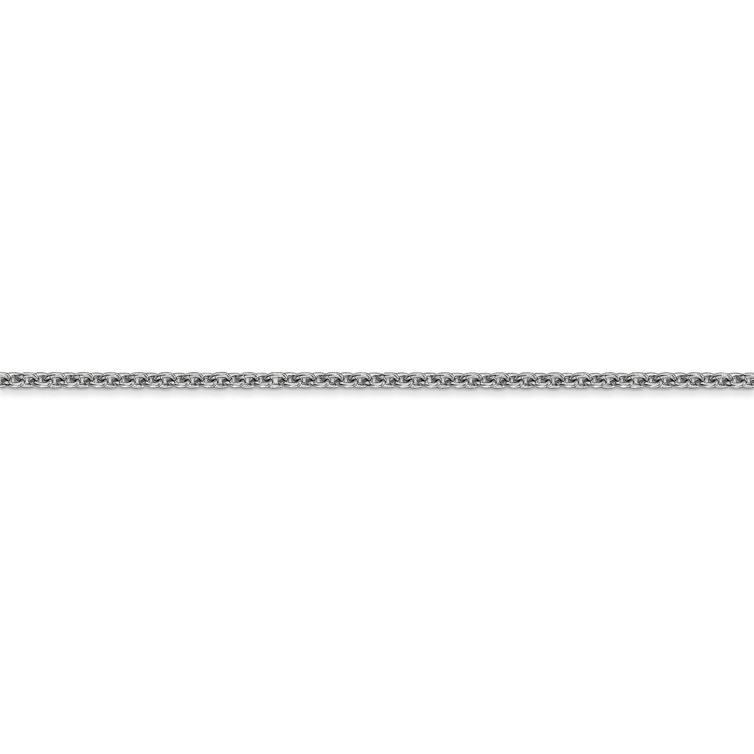14k White Gold 1.90mm Solid Polish Cable Chain