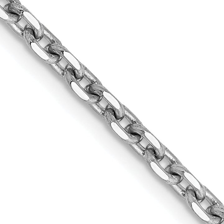 14k White Gold 2.50mm Solid D.C Cable Chain