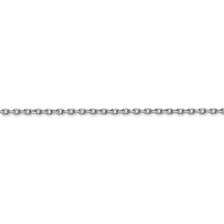 14k White Gold 1.80mm Round Link Cable Chain