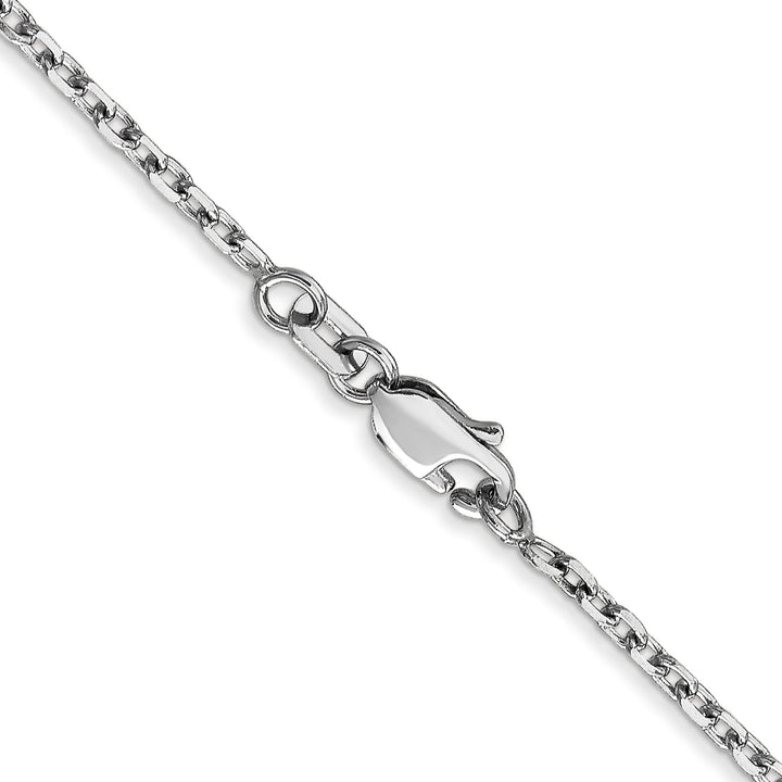 14k White Gold 1.80mm Round Link Cable Chain
