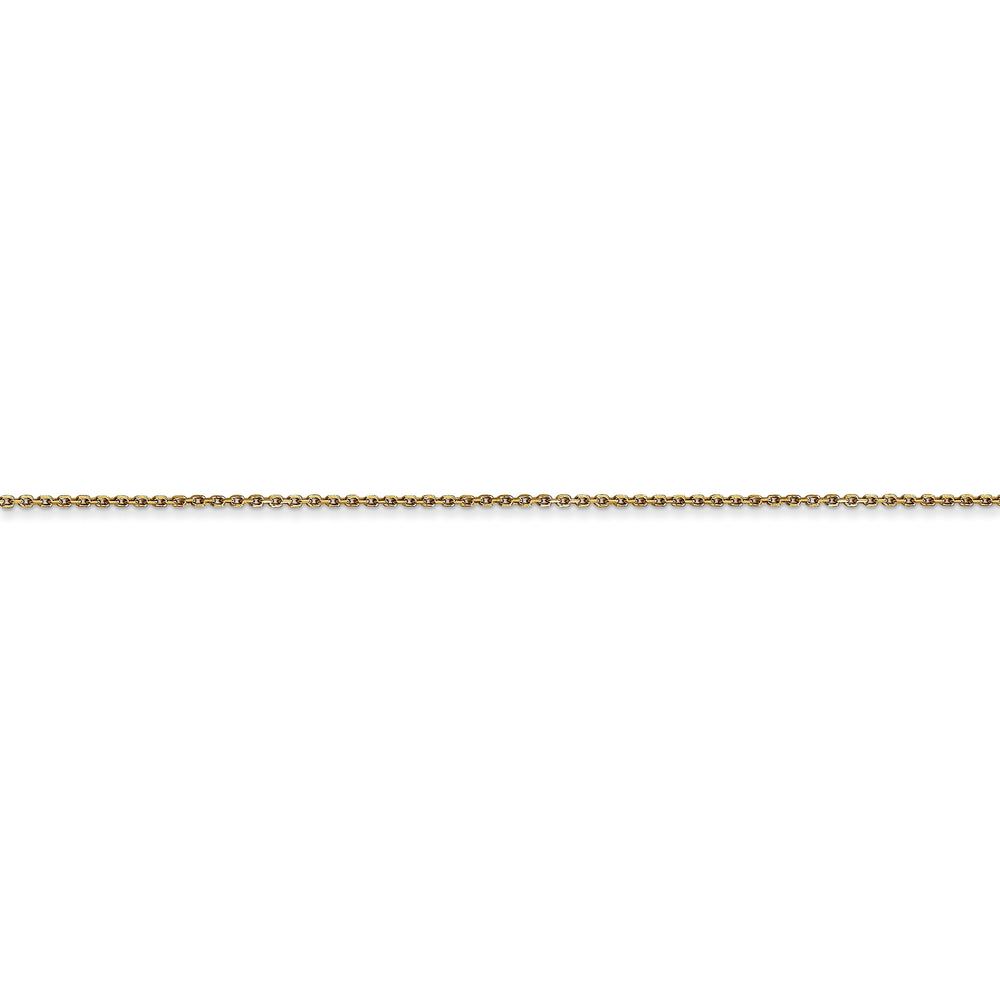 14k Yellow Gold 0.80mm wide Round Link Cable Chain