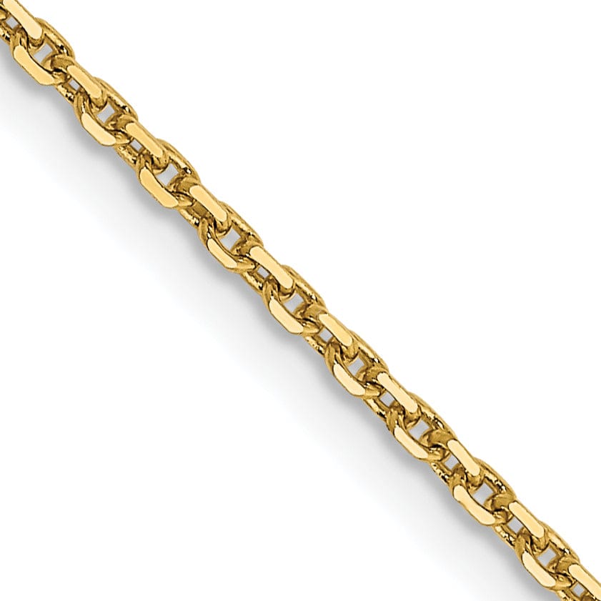 14k Yellow Gold 1.45mm Round Link Cable Chain