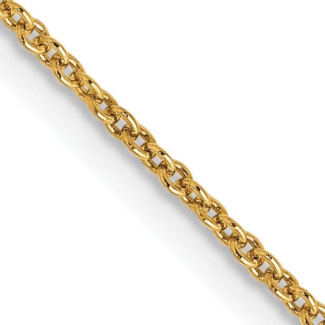 14k Yellow Gold 0.70mm Round Link Cable Chain