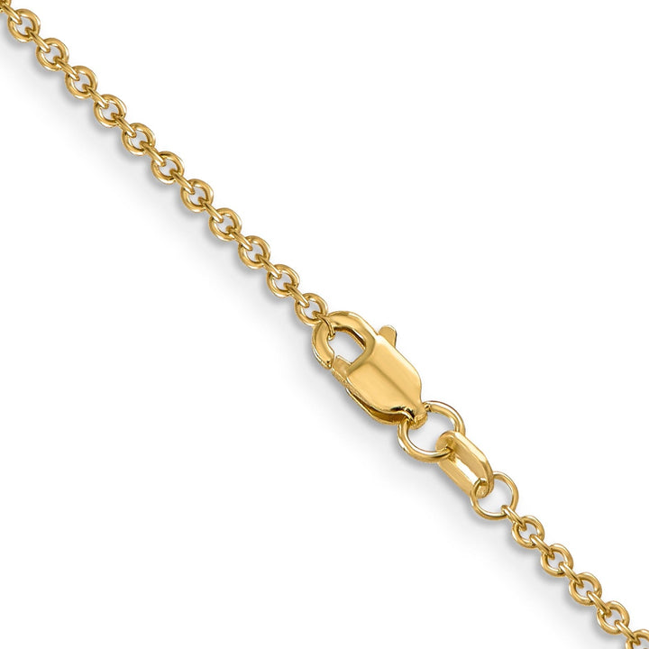 14k Yellow Gold 1.60mm Round Link Cable Chain