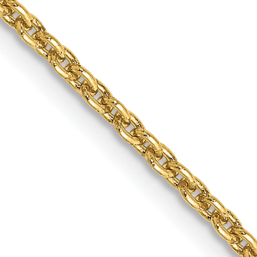14k Yellow Gold 2.00mm Round Link Cable Chain