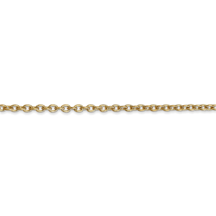 14k Yellow Gold 2.40mm Round Link Cable Chain
