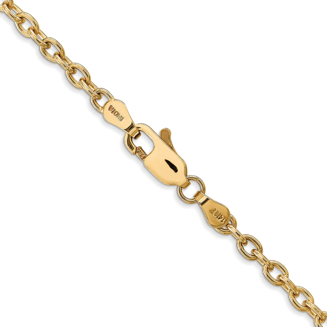 14k Yellow Gold 3.20mm Round Link Cable Chain