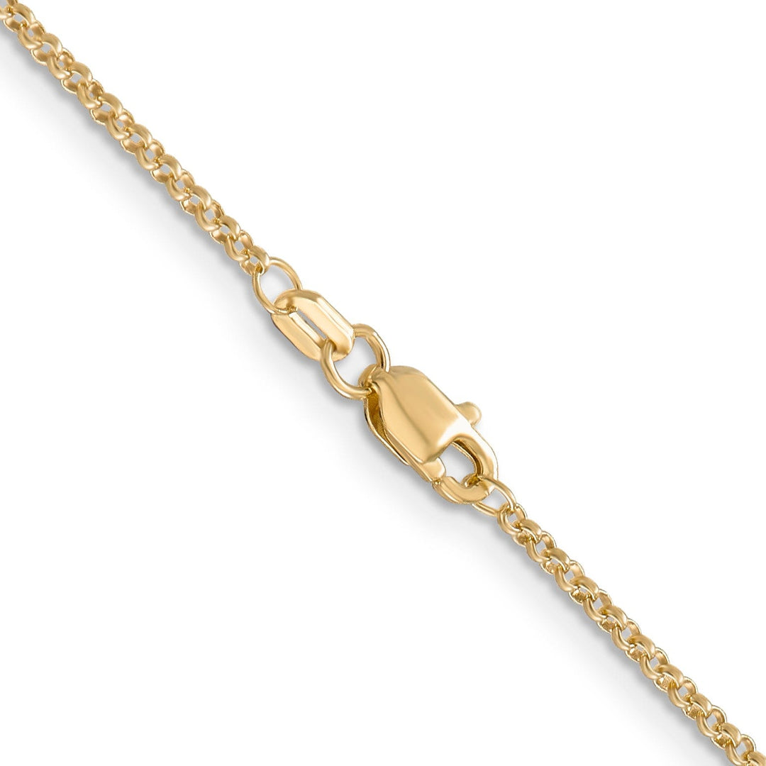 14k Yellow Gold 1.55 mm Rolo Pendant Chain
